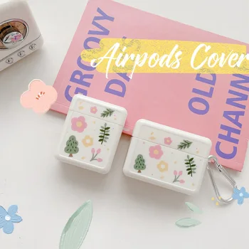 

For Airpods 2 Case AirPods Pro Case Korea flower/Leaves High Quality Silicon Wireless Earphone Protective Cover for AirPods