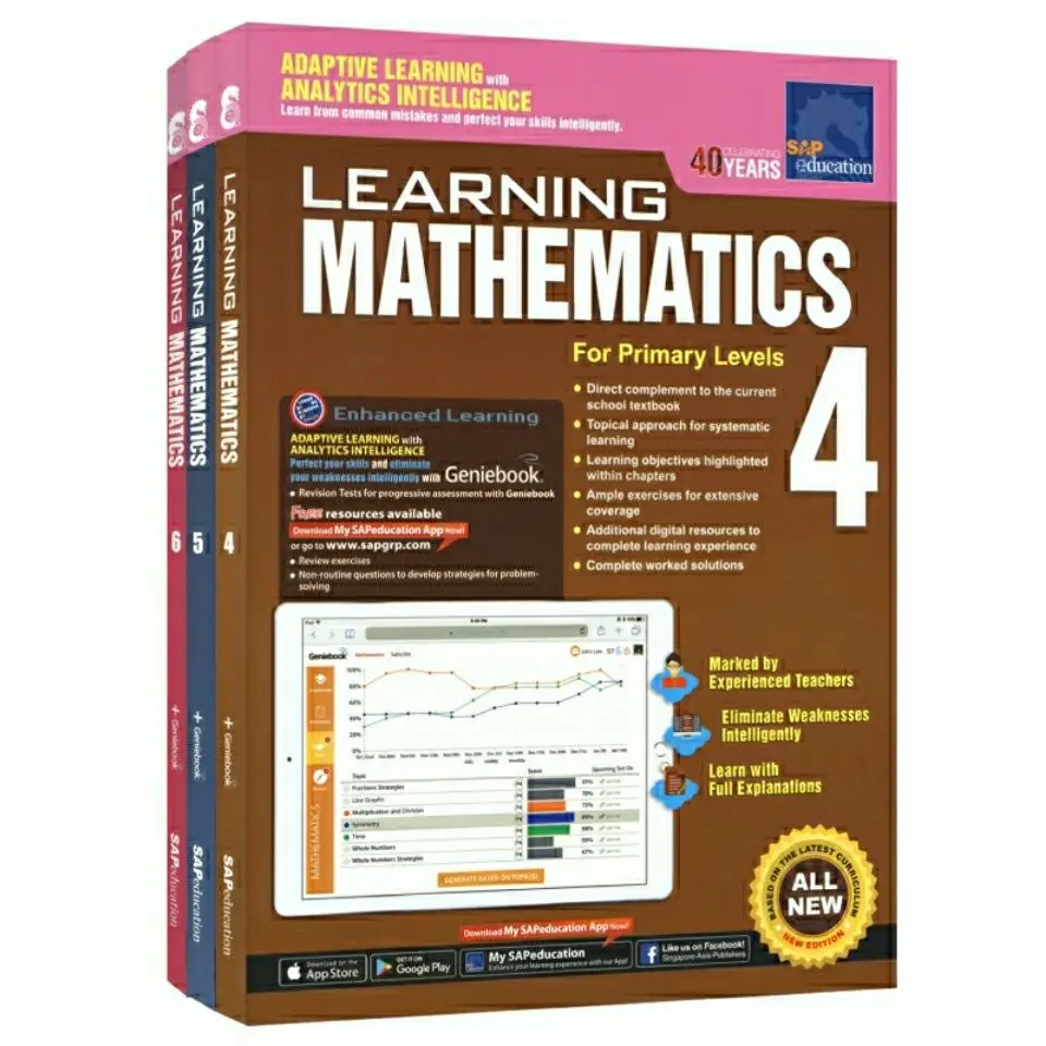3book Set Sap Learning Mathematics Grade 46 Singapore Math Workbook
