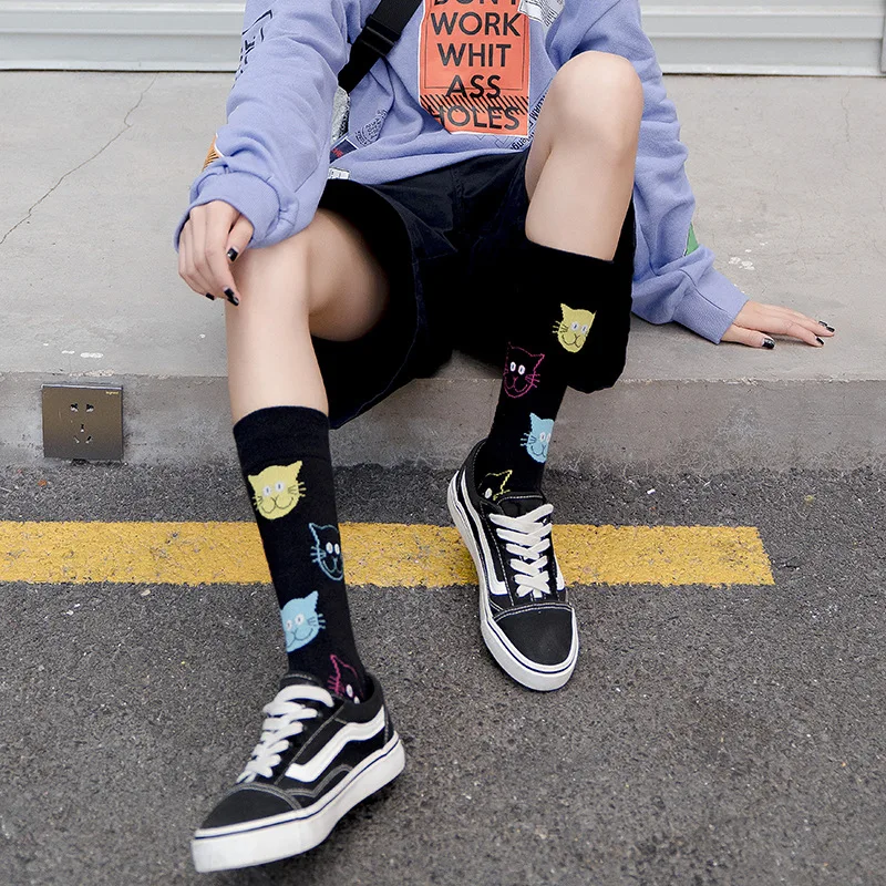 Новые модные хлопковые корейские женские носки мужские и женские парные Носки спортивные женские носки европейские и американские носки