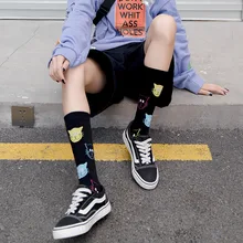 Новые модные хлопковые корейские женские носки мужские и женские парные Носки спортивные женские носки европейские и американские носки