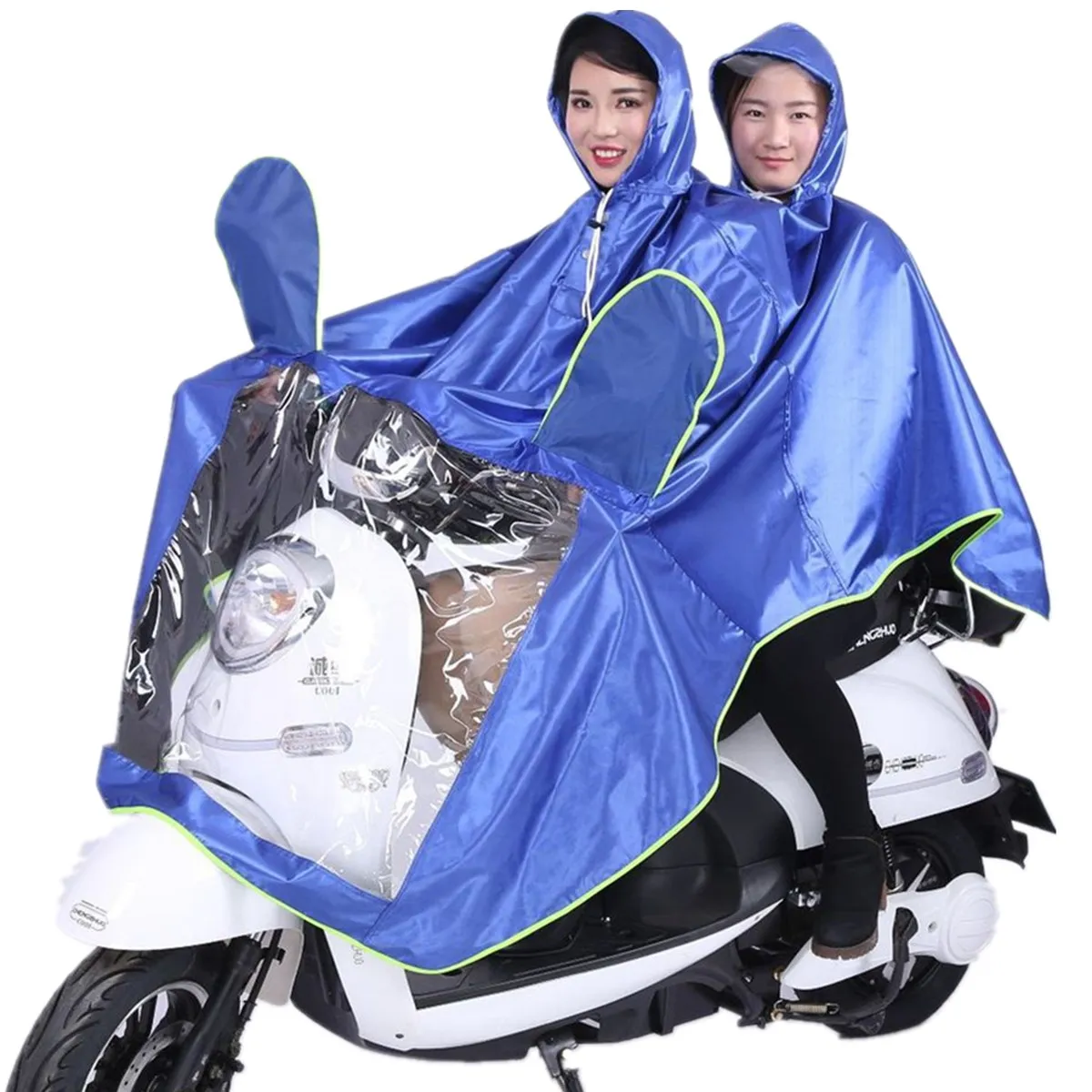 One Size Blue PVC Waterproof Cycle Cape