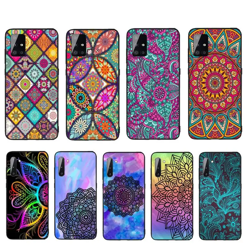 Чехол для телефона из ТПУ с мандалой и цветами samsung galaxyA51 A10 A20 A52 A40 A50 A70 71 31 Note 20 ultra 8