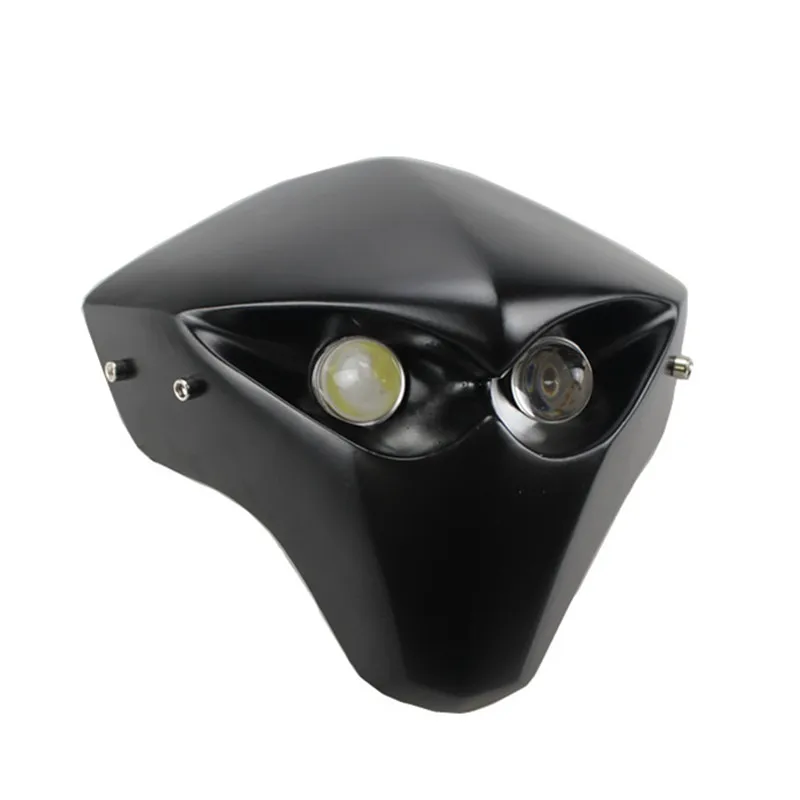 Faro Anteriore Aftermarket Per Yamaha YZF-R6 (2008-2016) - Lente Trasparente, Cassa Nera Con Interno Cromato - TCMT