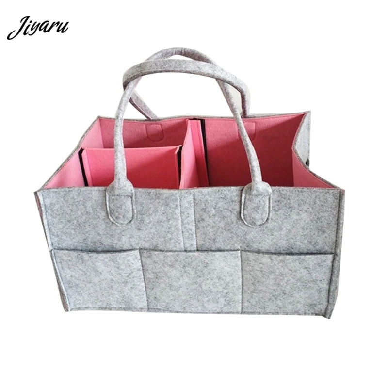 Jiyaru New Nappy Organizer Felt Baby Bags Portable Diaper Multifunctional Mom Foldable Storage for Kid | Багаж и сумки