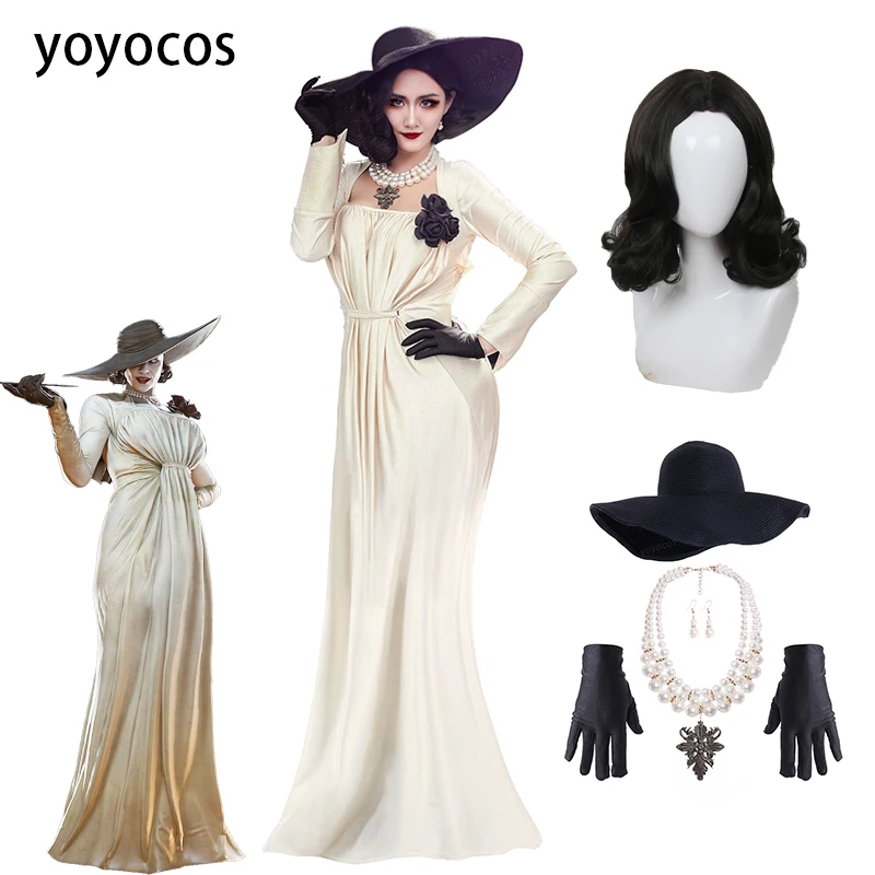 Yoyocos Lady Diescu Costume Cosplay Chatelain Alcina Biohazard Comtesse Sexy Cosplay Halloween Party Lady Vampire Collana