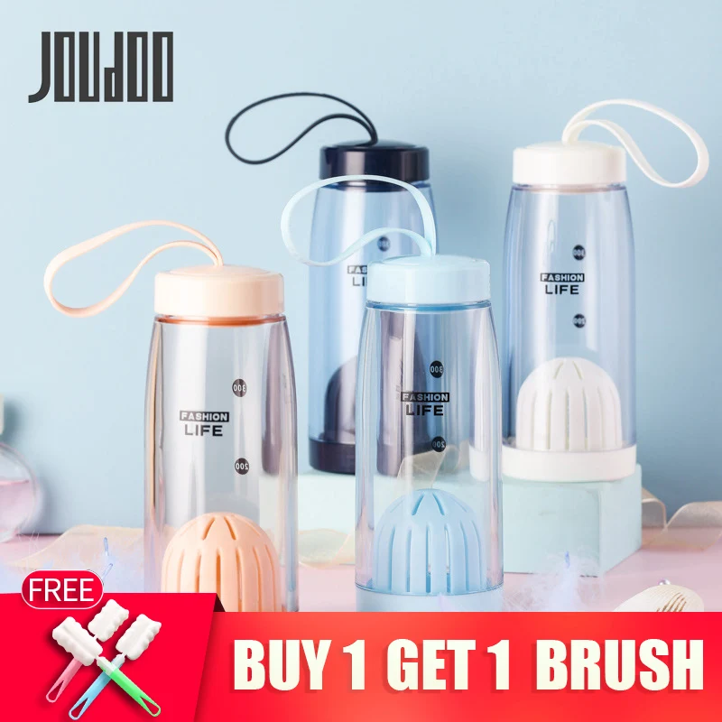 JOUDOO креативные спортивные бутылки для воды 510 мл Портативные Ручные короткие питьевые стаканы шейкер моя бутылка для воды открытый BPA бесплатно 35