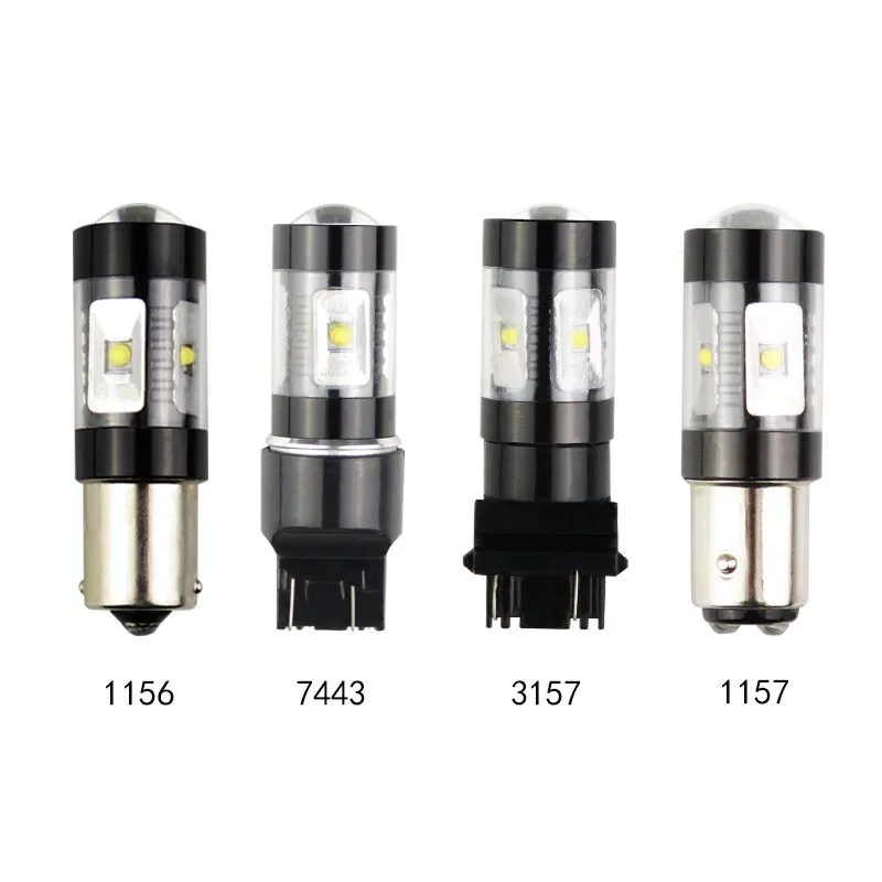 Фонарь указателя поворота 1157 Cree 30 Вт 1156 3157 дневные ходовые огни стоп-сигналы светодиодный фонарь заднего хода