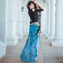 Женская одежда для занятий танцами живота новая юбка для взрослых восточные Индийские танцы Начинающий танцор группа одежда для выступлений WD25