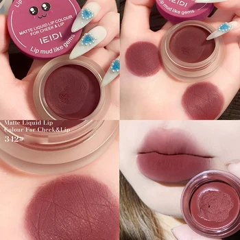 Canned Lip Mud Balm Glaze Crystal Moisturizing Lipstick Velvet Matt Mousse Solid Lip Gloss Tint