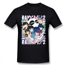 Para hombre Ranma 1/2 moda camiseta Vintage Anime camiseta algodón orgánico estampado gráfico XS-3XL camiseta