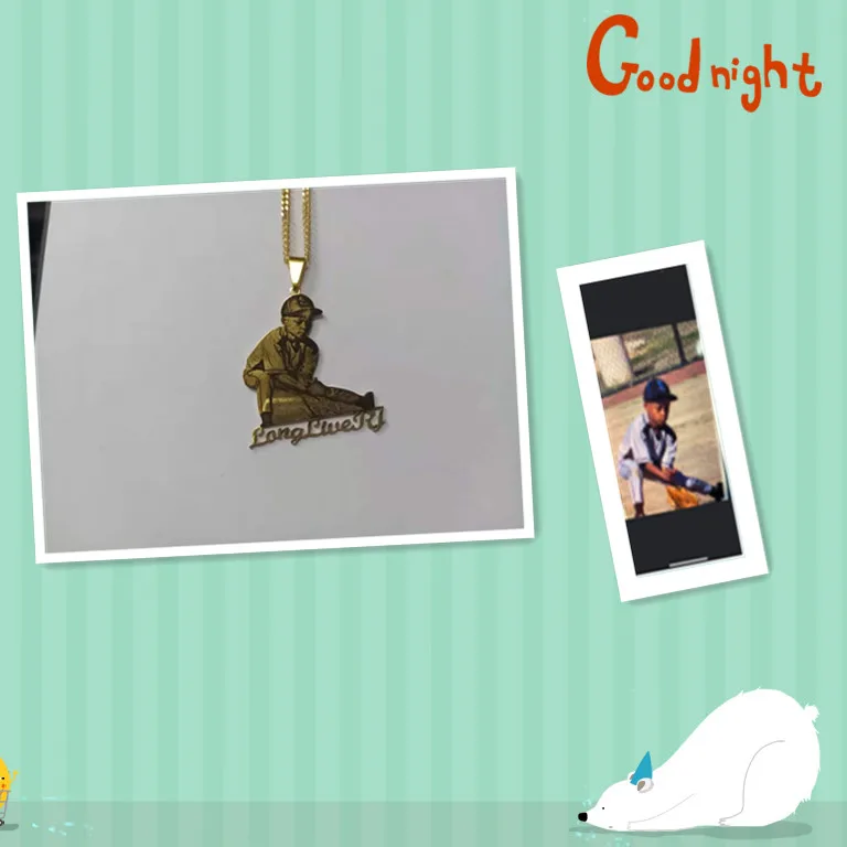 Cartoon Name Pendent Necklace for Kids Custom Personal can do any Charater Nameplate Stainless Pendent for Family Gifts