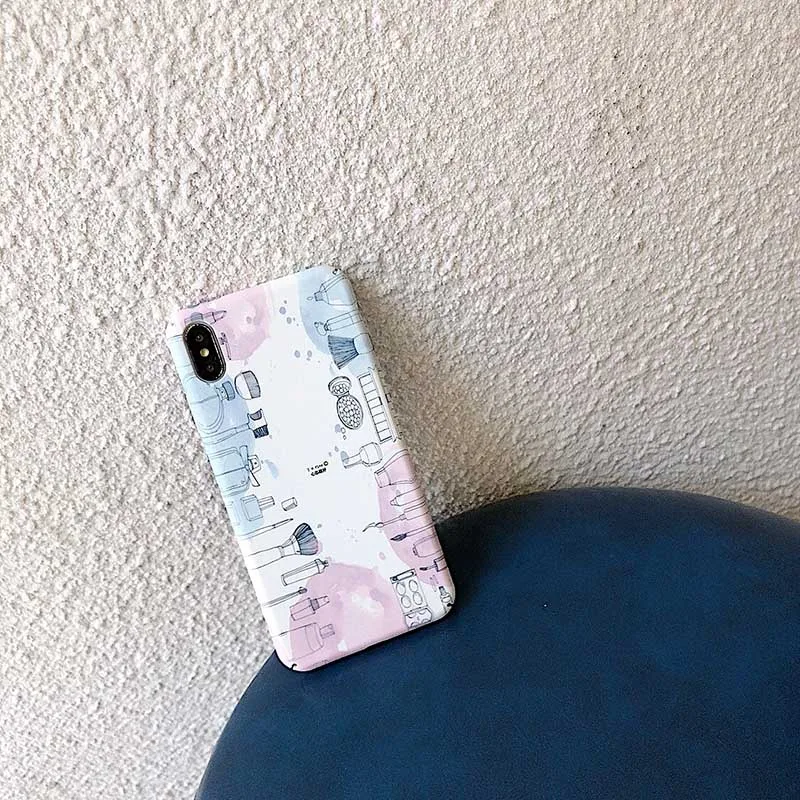 Розовые синие косметические жесткие чехлы для ПК huawei P30 P20 lite mate 20 Pro Honor 8X10 Lite 20 V20 Nova 3 3i 4 5 5i back fundas capa