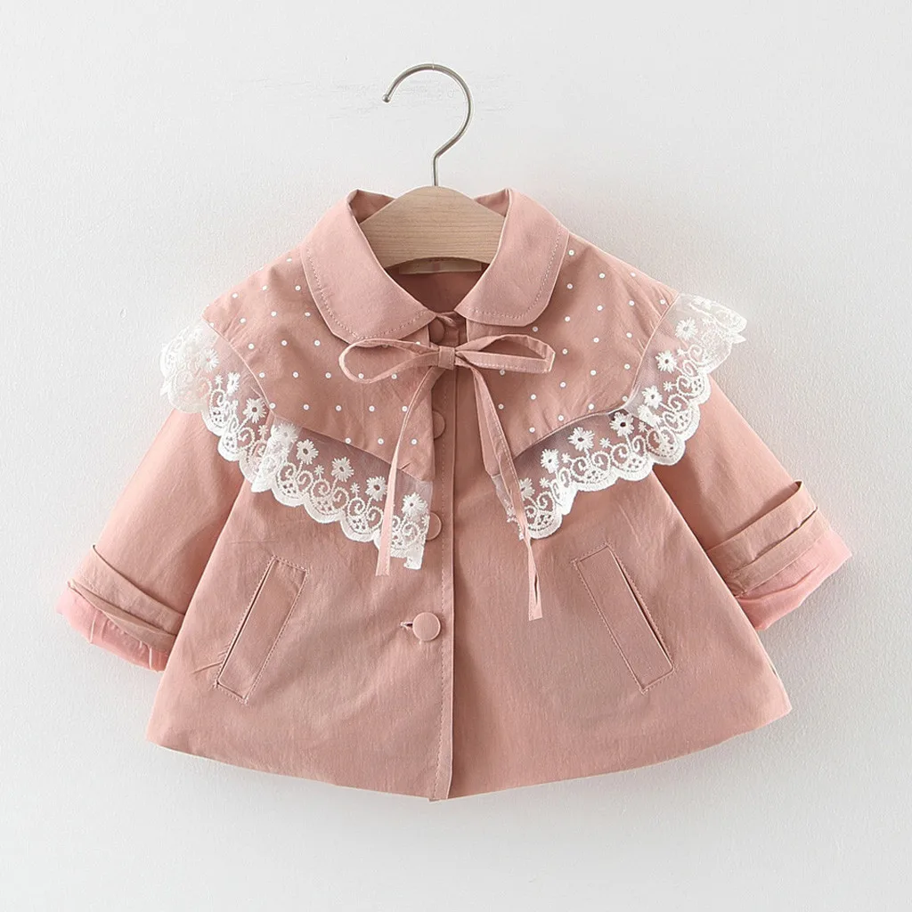 Autumn Baby Girl Coats Newborn Baby Girl Clothes Winter Lace Ruffles