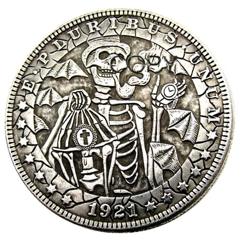 

HB27 Hobo Coin Morgan Dollar Copy Silver Plated Coins