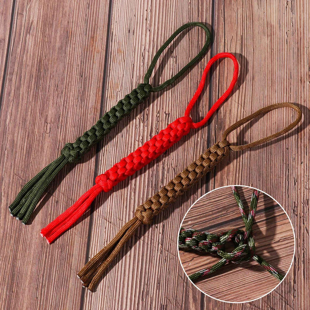 Paracord Rope Keychain Pendant Survival-Ropes Diy-Tools Corn-Knot Nylon Outdoor Camping