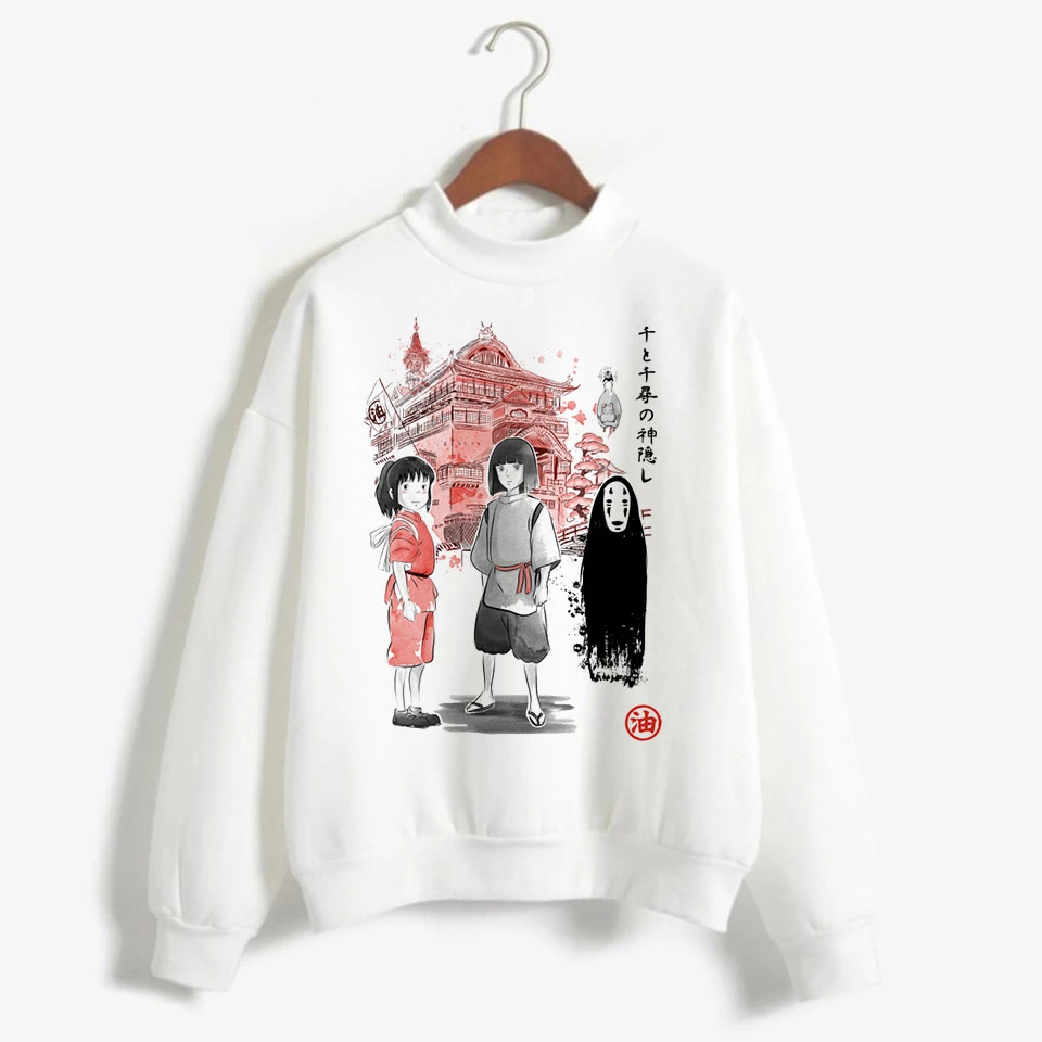 spirited away totoro Japanese hood women hoodie Studio Ghibli kawaii Sweatshirt Oversized cartoon female ulzzang anime - Цвет: 18