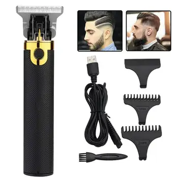 

Hair Trimmer USB Rechargeable Electric Hair Clipper Hair Cordless Baldheaded T-blade Cutting Machine 0mm Men Barbershop Out