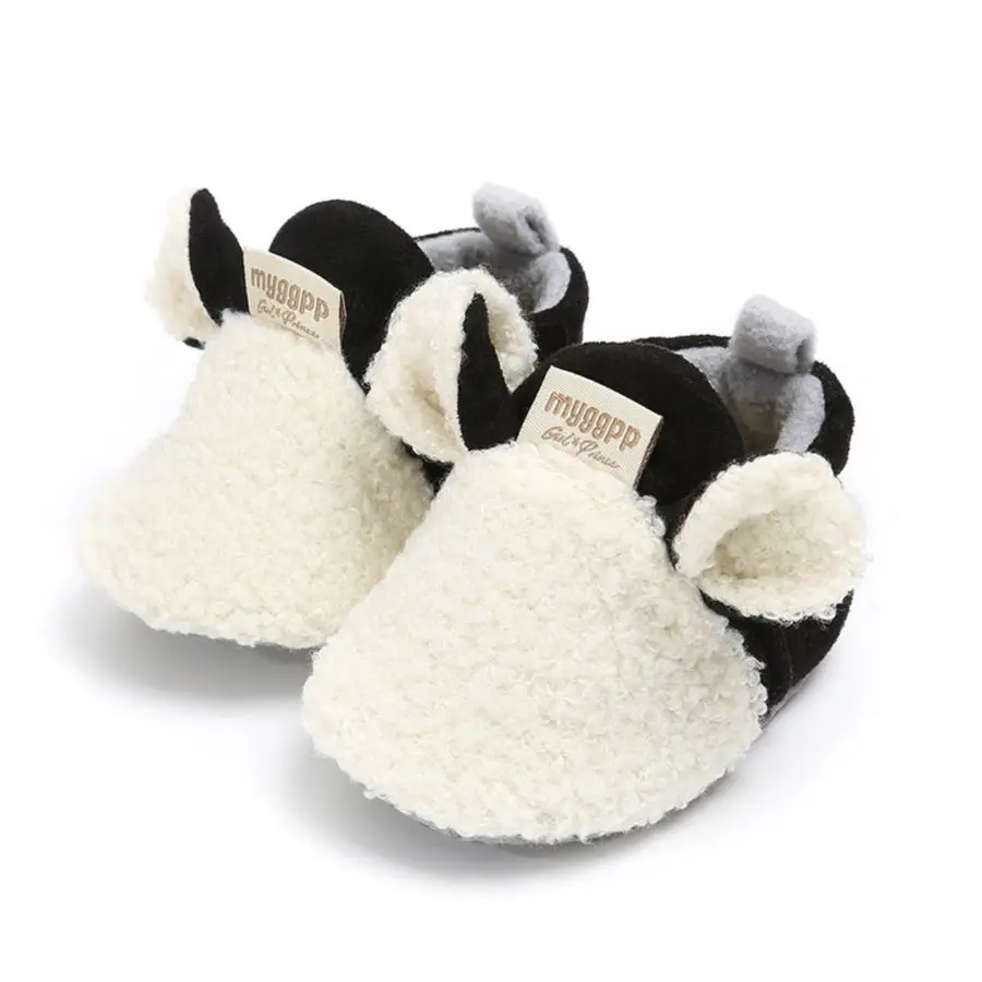 Autumn Winter Newborn Baby Shose Boys Girls Toddler Shoes Fleece Warm Soft Snow Booties Infant Shoes First Walkers 0-18M