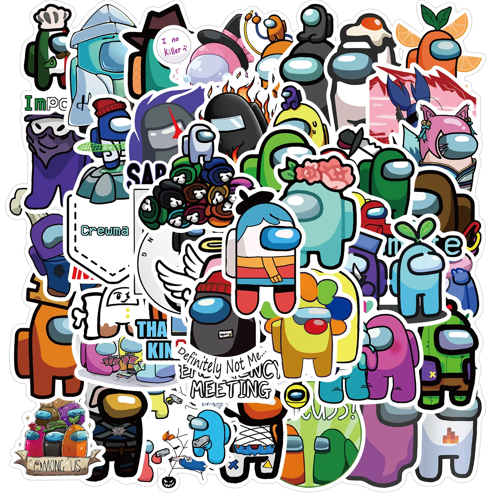 

50 Pieces/pack of Doodles Between Us Will Not Repeat Cartoon Doodle Stickers Toy Boy Christmas Gifts