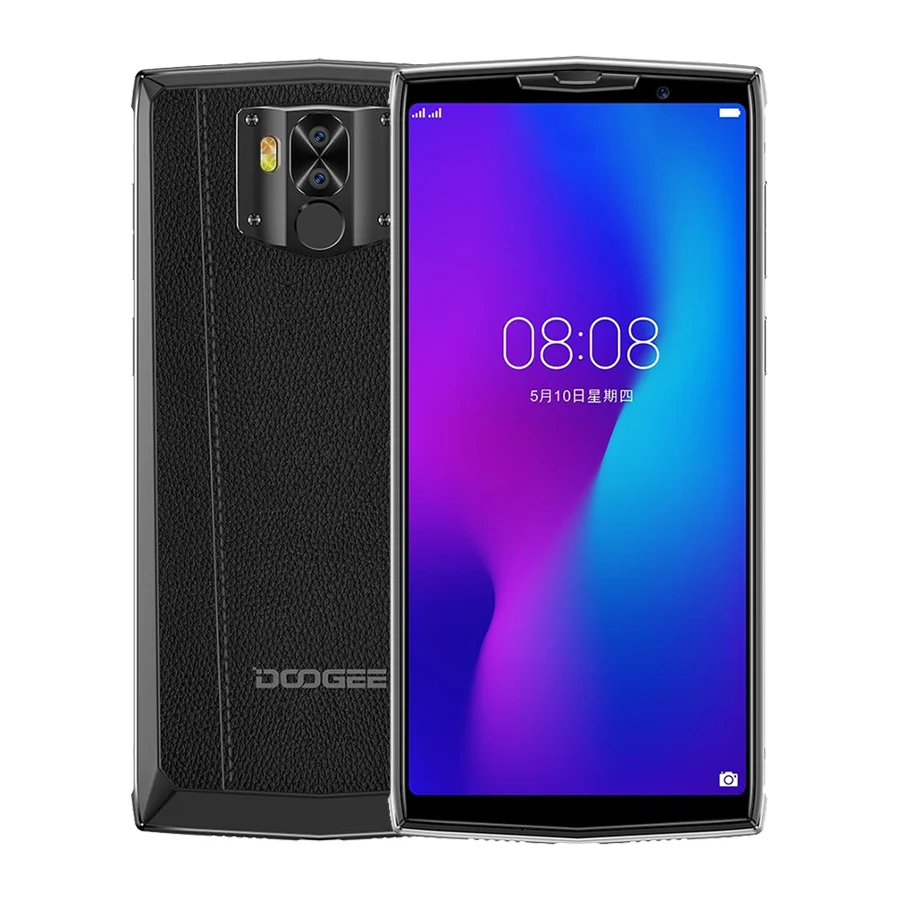 DOOGEE N100 мобильный телефон 10000 мАч батарея отпечатков пальцев 5,9 дюймов FHD+ Дисплей 21 МП камера MT6763 Восьмиядерный 4 Гб 64 Гб мобильный телефон 4G-LTE - Цвет: BLACK Standard