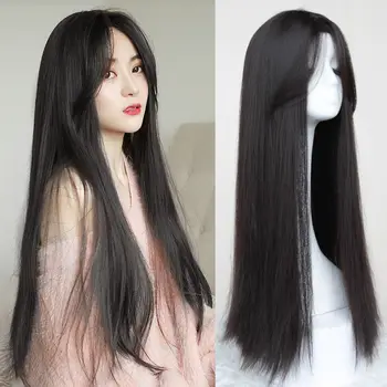 

AILIADE Long Straight Synthetic Wigs Multiple colour Cosplay Wigs with Bangs for White/black Women Girls Lolita Cute Wigs