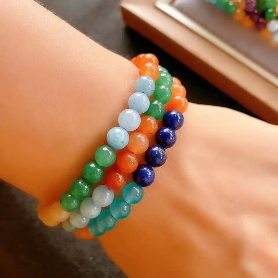 

bracelet charms jewelry amethyst lapis lazuli Aventurine pierre naturelle gemstone 6mm beads bracelet for women bijoux femme