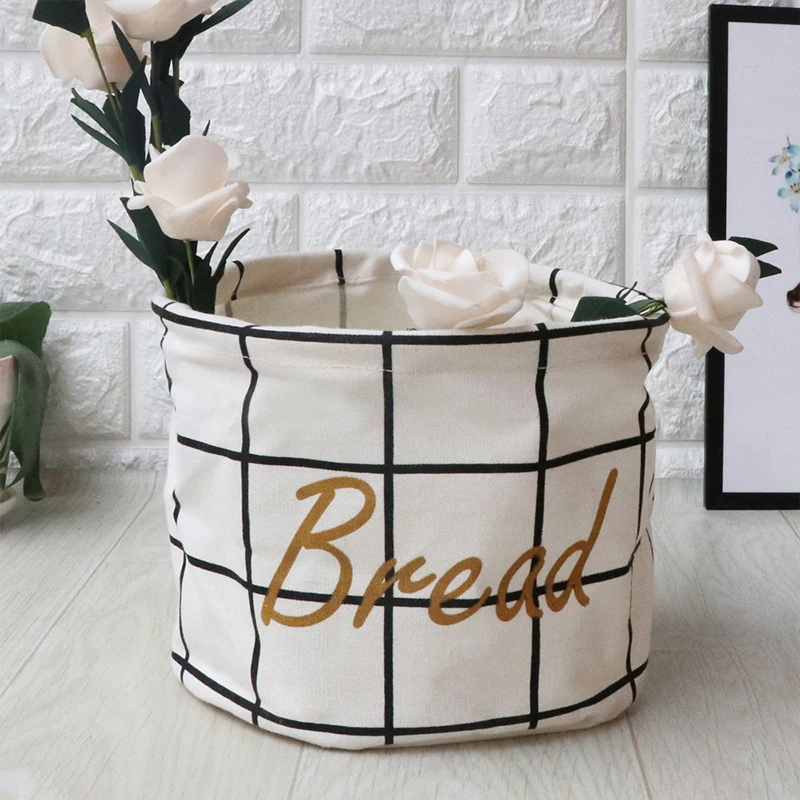 Cotton Linen Desktop Storage Basket Mini Cute Jewelry Scarf Socks Storage Bags Organizer 21X16CM - Цвет: 6