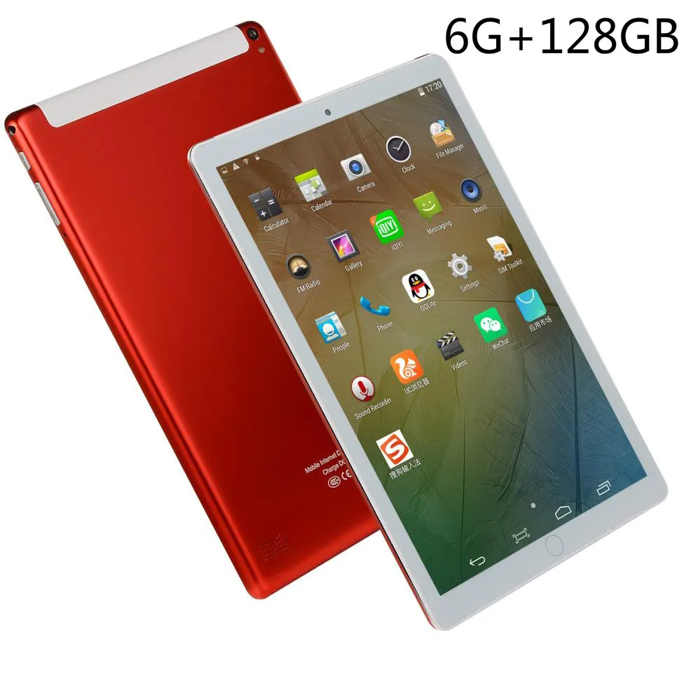 Tableta de 10 pulgadas 4G LTE tablet PC 10 Core 4 GB RAM 128 GB ROM mercado de Google 1280x800 IPS tabletas Android 8,0 Wifi GPS Bluetooth