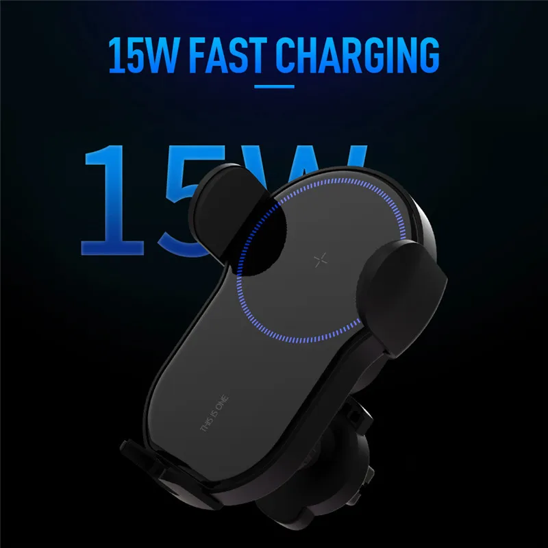 

15W Fast Wireless Charger For IPhone For Samsung For Huawei Mini Car Sensor Wireless Car Charger Bracket Clamping Phone Holder