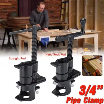 

3/4 Inch Heavy Duty Pipe Clamp Woodworking Straight Rod/Hand Rock Rod Cast Iron Pipe Clamp 3/4 Carpenter Hand Tool