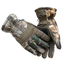 Унисекс Bionic Pine камуфляжные перчатки полный палец утолщаются термальные водонепроницаемые ветрозащитные варежки Зимние охотничьи перчатки для рыбалки