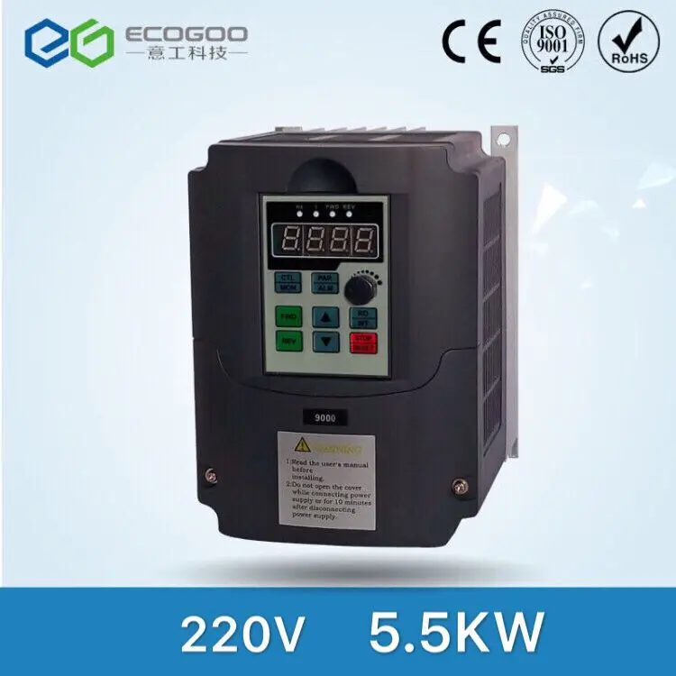 

5.5KW 220v single phase input and 220v 3 phase output Frequency inverter converter/ ac motor drive/ ac drive/ VSD/ VFD