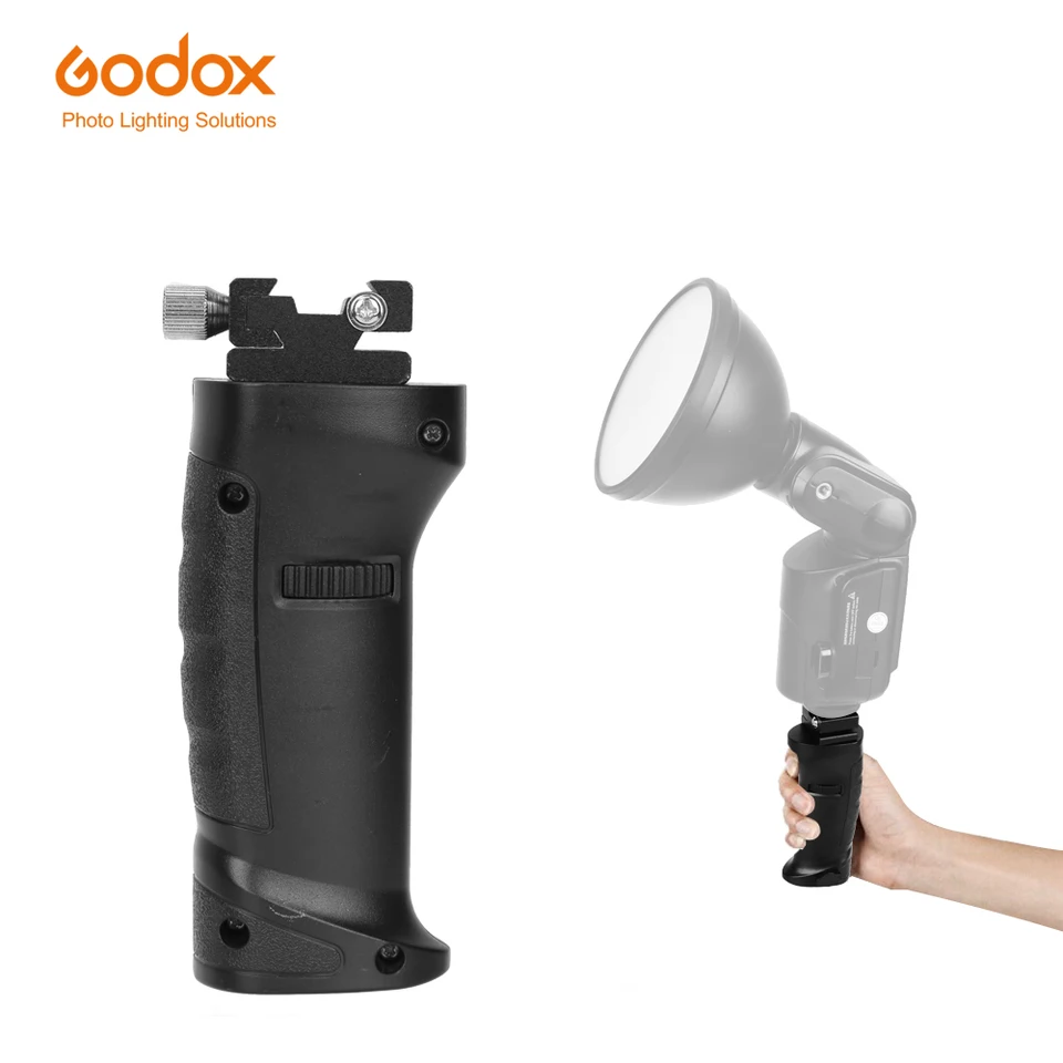 Godox FG-100 Flash Grip, Portable Flash Bracket Handle with 1/4 Screw  Speedlite Holder Stabilizers, Compatible with Godox AD300Pro/AD200Pro/AD100Pro  and Other Outdoor Flash/LED Light