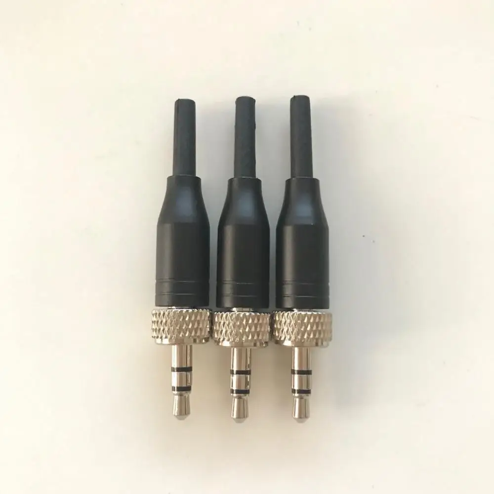 DIY 3 шт./лот черный 3,5 мм 1/" стерео винт аудио замок разъем для Sennheiser sony микрофон запасной штекер адаптера
