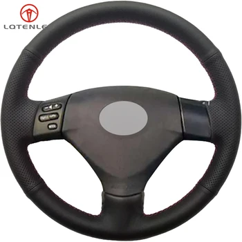 

LQTENLEO Black Artificial Leather DIY Car Steering Wheel Cover For Lexus RX330 RX400h RX400 2004 2005 Toyota Corolla Verso 2006