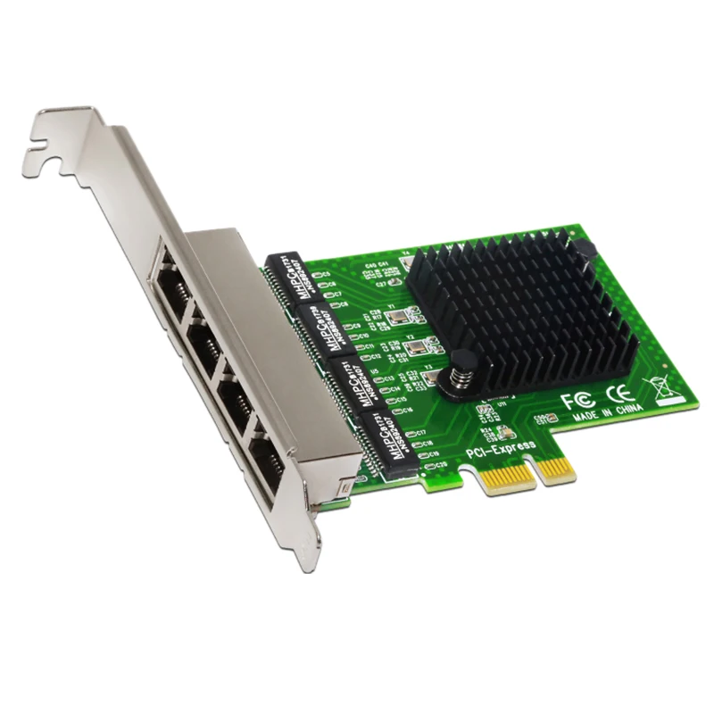 Сетевые карты Lan карты Ethernet сетевой адаптер Ethernet Сетевая карта 4 порта Rj45 Pci Express бесплатный интернет 4,9