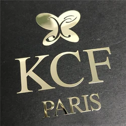 Autocollant personnalisé avec Logo 3D, métal, argent, or, transition, étiquette galvanisée, pour bricolage, autocollant étanche, merci 