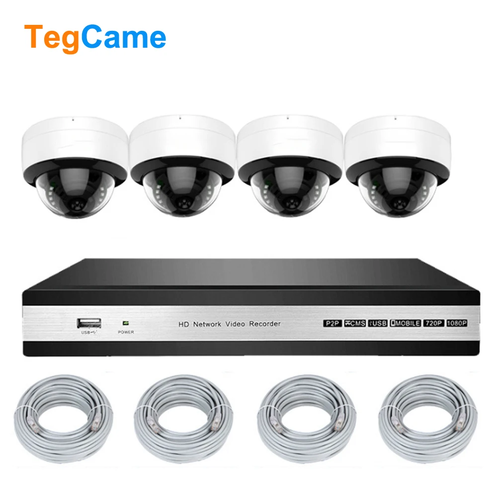 

4CH POE NVR Kit HD 1440P CCTV Camera System 3MP Outdoor Waterproof IP Camera POE Home Security Video Surveillance Set + 3TB HDD