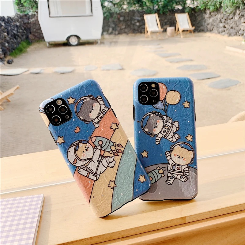 

The mobile phone shell of the astronaut dog for Apple 6P 7P 8P XXR case, for iPhone 6 6S 7 8 XS Max 11Pro Max case