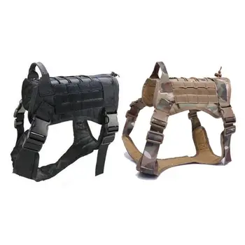

Large Military Police Dog K9 Adjustable Military Tactical Training Harness Vest Water Resistant Nylon Vest Harness Dog Supplies