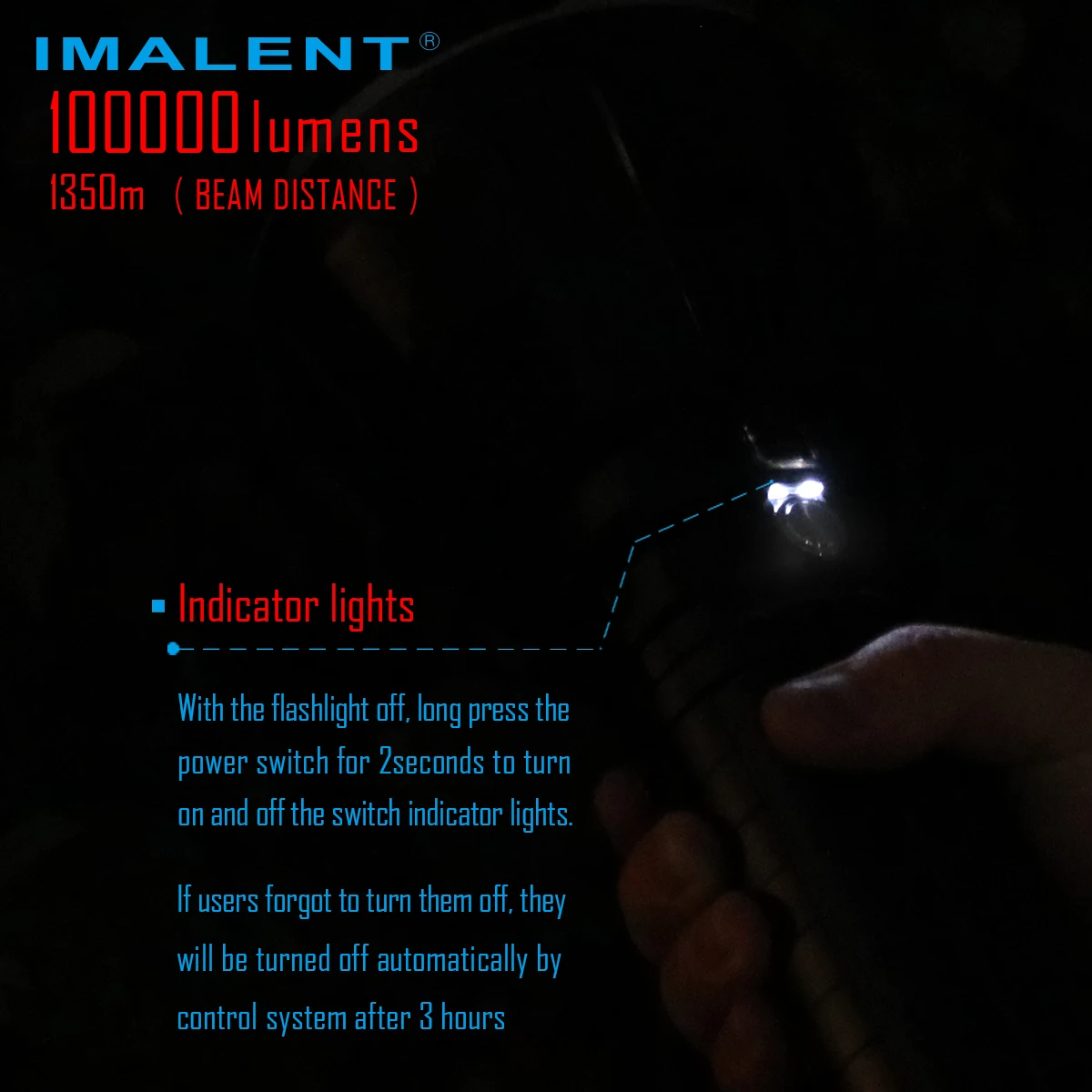 IMALENT MS18 MS06 Rechargeable LED Flashlight 25000LM CREE XHP Super Bright Lantern for Rescue Search Hike