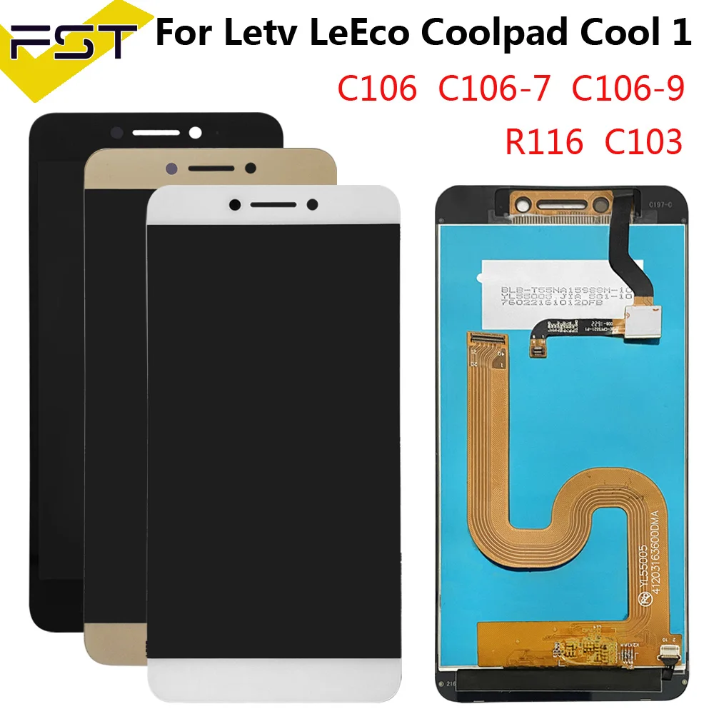 

5.5"For Letv LeEco Coolpad cool1 cool 1 c106 c106-7 C106-9 R116 C103 Cool 1c LCD Display Touch Screen Digitizer Assembly + Tools