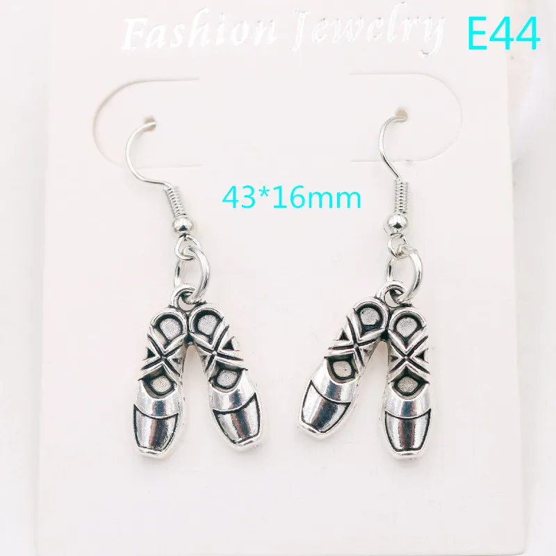 1 pair Footwear Earrings, Running Shoes Charm, Ballet Shoes Charm, Football Shoes Charm, Skates Charm, DIY Sports Style Jewelry