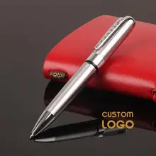 

Personalized Custom Logo Gift Pen Metal Ballpoint Pens Engrave Logo Company Name School Office Supplies 1.0mm Black Stationery