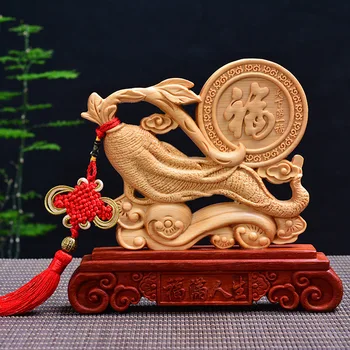 

Wood carving ginseng, wood crafts gift Home desktop decoration office ornaments (A1051)