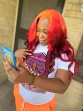 Remy Forte-mechones de pelo ondulado con cierre pelo Remy Rubio naranja 3 4 mechones con cierre extensiones de pelo ondulado mechones brasileños Fast USA