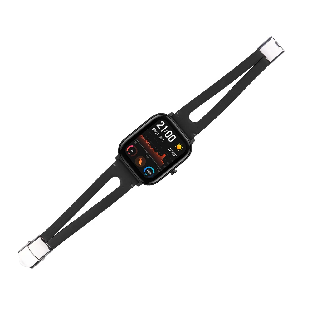 Ремешок из натуральной кожи для Amazfit Gts Amazfit Gtr 42 мм смарт-часы ремешок для Xiaomi Huaimi Amazfit Bip Lite 20 мм ремешок для часов