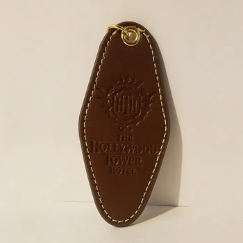 

Parks Hollywood Tower of Terror Hotel Leather Keychain