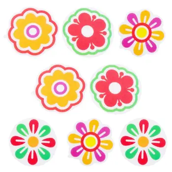 

8pcs Bath Floor Strips Non-slip Bathroom Sticker Flower Design Sticker Bathtub Decals Tub Pasters for Home Dorm Use