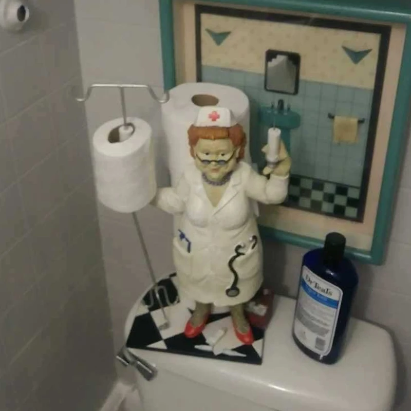 Boy Holding Paper Bathroom Bathroom Decorations Primitive Figurine